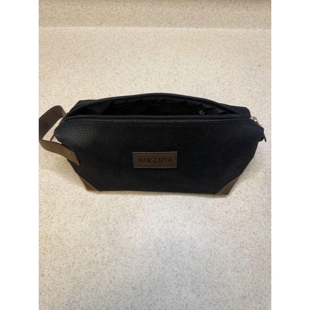 MANSCAPED® The Shed Men's Premium Quality Toiletry Bag, PU Leather Dopp Kit